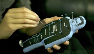 Photo of Sarkozy voodoo doll by Associated Press